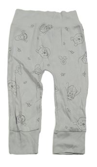 Svetlosivé rebrované ľahké tepláky s medvídkem Pú Primark