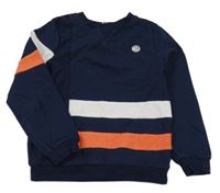 Tmavomodrá mikina s prúžkami Pep&Co