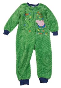 Zelený chlpatý overal s Peppa pig Matalan