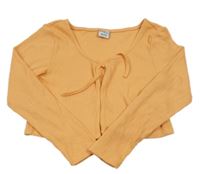 Oranžové rebrované úpletnové bolerko Page one young