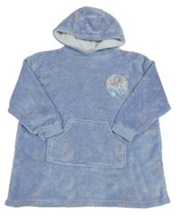 Modrá chlpatá oversize mikina s Frozen a kapucňou Primark