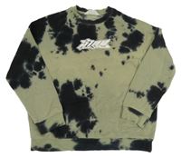 Khaki-černá mikina s nápisem H&M