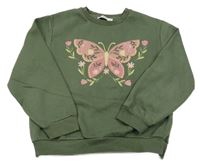 Khaki mikina s motýlkom C&A