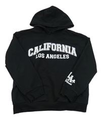 Černá mikina s nápisem a kapucí LC Waikiki