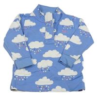 Modrá mikina s mráčikmi