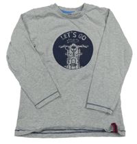 Světlešedé triko s obrázkem Kanz