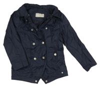 Tmavomodrá šušťáková jarná bunda