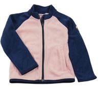 Ružovo-tmavomodrá fleecová prepínaci mikina Lily & Dan
