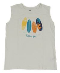 Biele tielko so sufrmi Sinsay