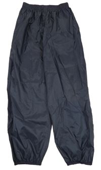 Tmavomodré šušťákové nepromokavé nohavice