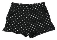 Čierne kraťasy s bielymi bodky H&M