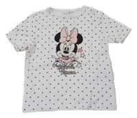 Bílé puntíkaté tričko s Minnie Disney