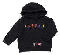 Černá mikina s nápisem a kapucí Air Jordan 