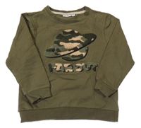 Khaki mikina s planetou Stop+go