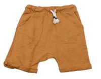 Cihlové kraťasy s bílou střapatou tkaničkou Topomini