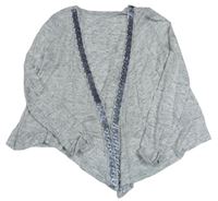 Svetlosivý melírovaný cardigan s flitrami Mothercare