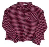Černo-růžový vzorovaný kabátek Primark