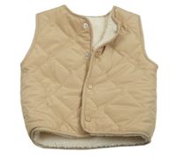 Béžová šušťáková zateplená vesta Kiabi