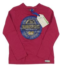 Nové - Fuchsiové tričko s potlačou