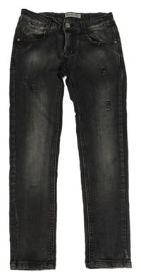 Tmavošedé slim fit rifle s prošoupáním Brum Beby