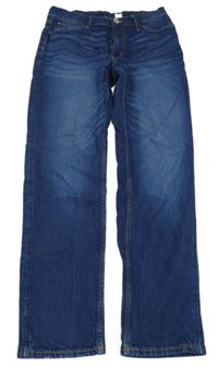 Tmavomodré slim fit rifle H&M