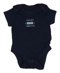 Tmavomodré body s nápisom Primark