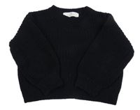 Čierny žinylkový sveter H&M