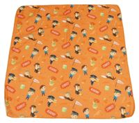 Oranžová fleecová deka s piloty - Emirates