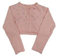 Broskvové svetrové bolerko s kamienkami St. Bernard