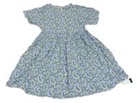 Nové - Modro-bílo-zelené květované šaty Dunnes