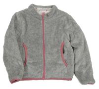 Šedá chlupatá podšitá propínací mikina Impidimpi