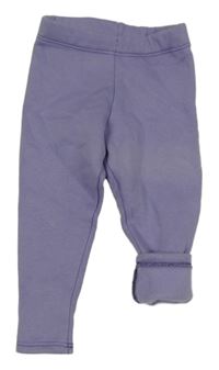 Fialové zateplené legíny