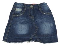 Tmavomodrá rifľová sukňa s cvokmi 