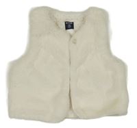 Smotanová kožušinová podšitá vesta Kiabi
