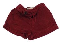 Vínové menšestrové kraťasy Zara