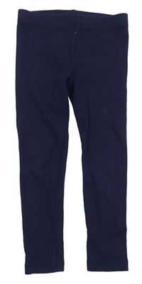 Tmavomodré rebrované legíny F&F