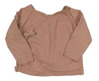 Starorůžový vzorovaný zavinovací svetr M&S