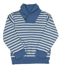 Modro-bílá pruhovaná mikina H&M