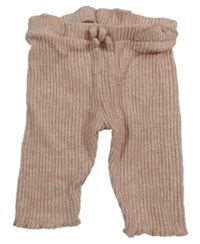 Světlerůžové žebrované kalhoty Matalan