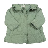 Khaki šušťáková prešívaná zimná parka Matalan