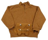 Hnedá mikina so žábou Primark