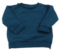 Petrolejová rebrovaná mikina Primark