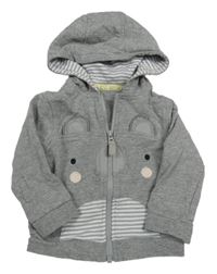 Sivá prepínaci mikina s koalou a kapucňou Tu