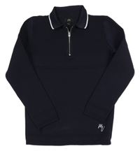 Tmavomodrý sveter s golierikom River Island