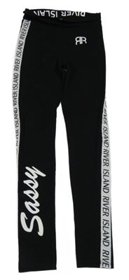Černé sportovní legíny River Island