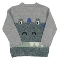 Šedý svetr s krokodýlem George 
