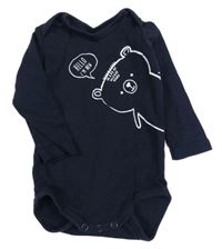 Tmavomodré body s medvídkem Topomini 