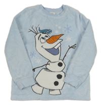 Svetlomodrá plyšová mikina s Olafem Disney