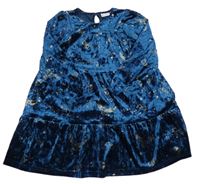 Tmavomodré sametové šaty Harry Potter 