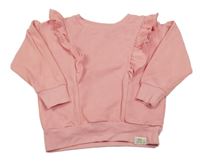 Svetloružová mikina s volánikmi Maybe